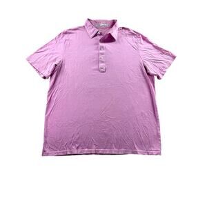 Criquet Pink Short Sleeve Golf Polo Mens Size XL 100% Organic Cotton Casual